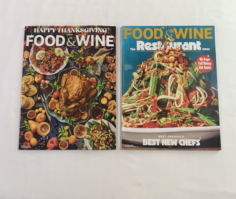 Food & Wine“Happy Thanksgiving & The Restaurant”Issues Oct/Nov Magazine(2)Total