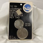 1984 New Orleans LA World Fair Exposition Die Struck Key Tag Nickel Silver NIP — photo 1