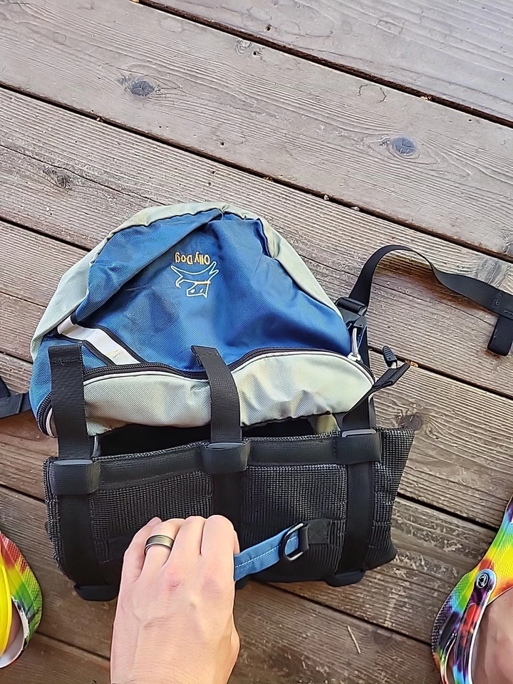 Olly Perro Arnés Chaleco Alforja Mochila Mediana Perros Ajustable Buen Estado Foto 3 de 4