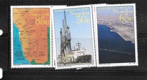 NAMIBIA SC#159-61 MNH MINT XF 1994 HARBOR, MAP PICTORIAL COMMEMORATIVE STAMP SET
