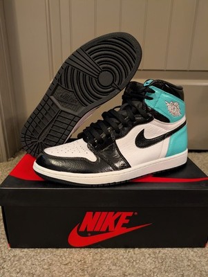 Nike Air Jordan 1 Retro Hi OG Perforated Tiffany Mint Green Custom Size 10.5
