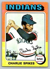 1975 Topps Baseball #135 Charlie Spikes Indians