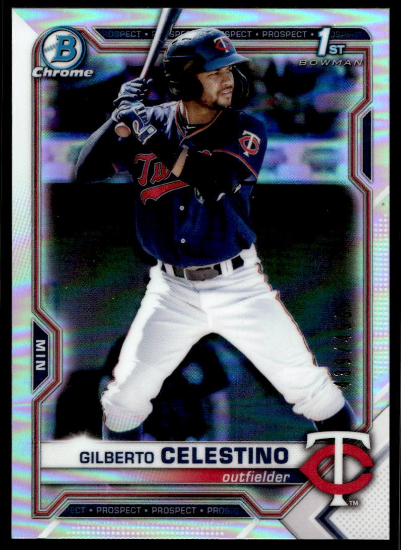 Gilberto Celestino 2021 Bowman Chrome #BCP-232 Refractor /499 Minnesota Twins