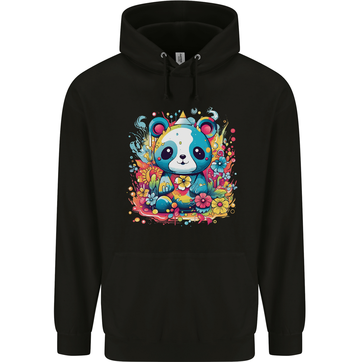 Cute Kawaii Panda Bear Mens 80% Cotton Hoodie UK