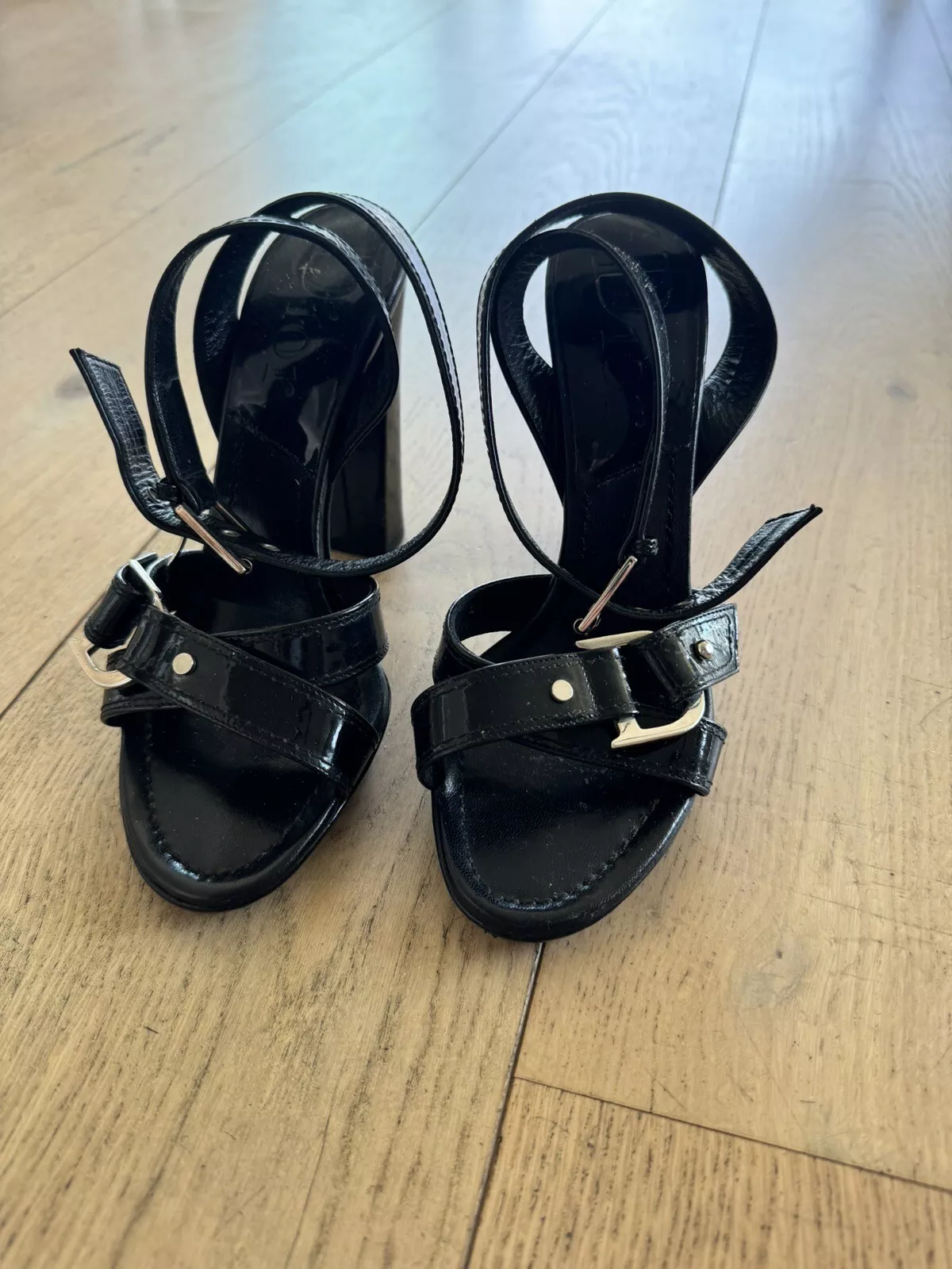 Dior Shiny black Sandals 36.5