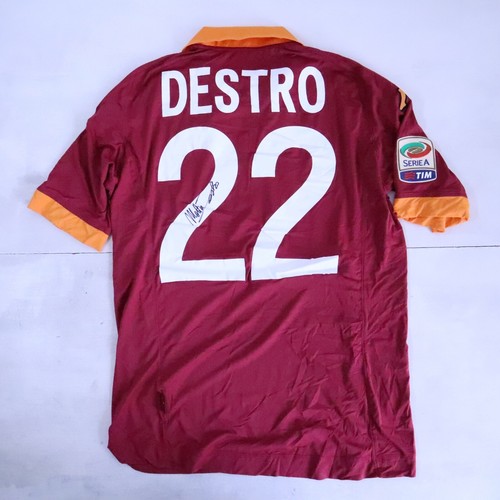 MAGLIA INDOSSATA MATCH WORN SHIRT ROMA DESTRO SIGNED AUTOGRAFO - 第 3/5 張圖片