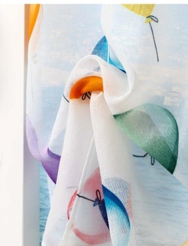 Coppia tendine dietro vetro regolabili roll-up Linea Oro art PALLONCINI due teli - Foto 2 di 2