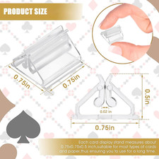 Table Number Place Card Playing Card Holders 60 Pack, Clear Acrylic Business ...