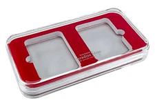 Two Coin Storage Case Standard Size NGC Slabs w/Red Insert Paradise Mint Brand