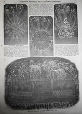 Fireworks on Boston Common July 4 1854 - Story & 4 Prints.  Gleason's Pictorial 