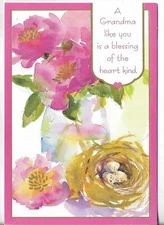 NEW Happy Easter Card 4.5x7 A Grandma Like You is a Blessing of the Heart Kind