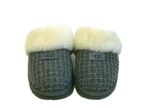 UGG COZY KNIT WOMEN SLIPPERS KNIT CHARCOAL US 12 /UK 10 /EU 43 - Picture 2 of 5