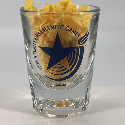 1996 Atlanta Paralympic Games Heavy Bottomed Shot Glass