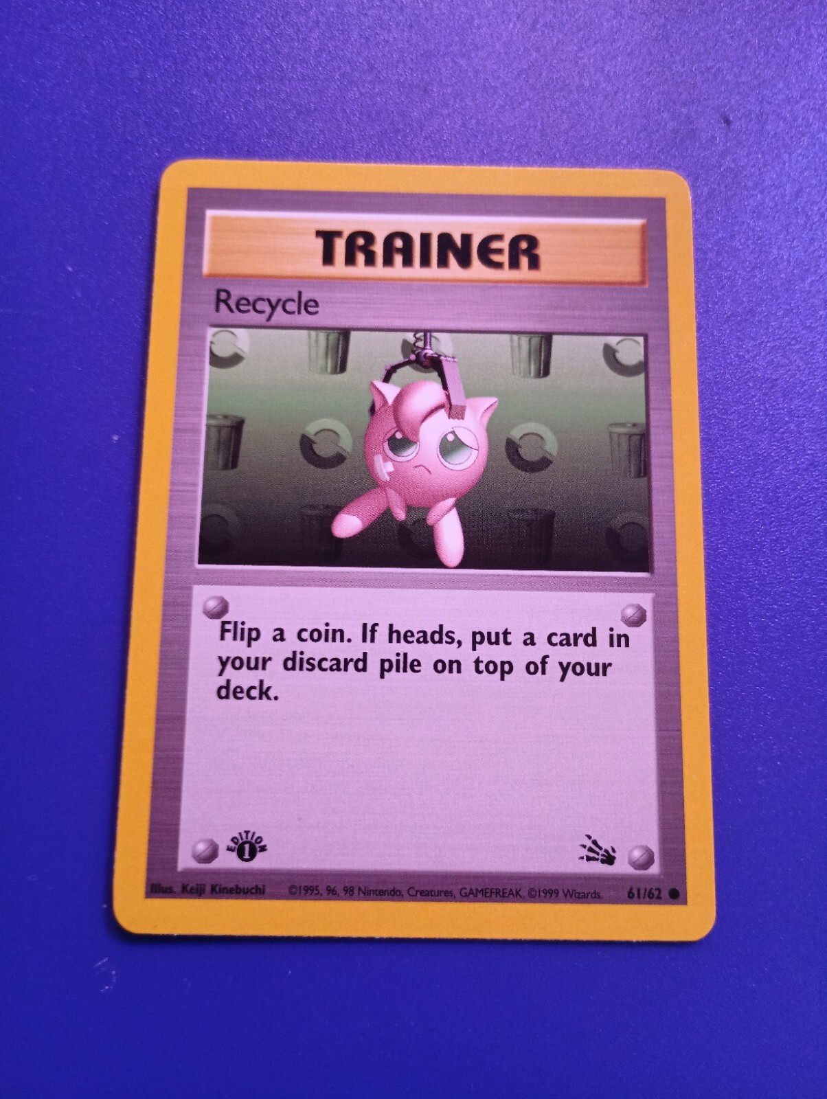 Pokémon TCG Recycle Fossil 61/62 Regular 1st Edition Common