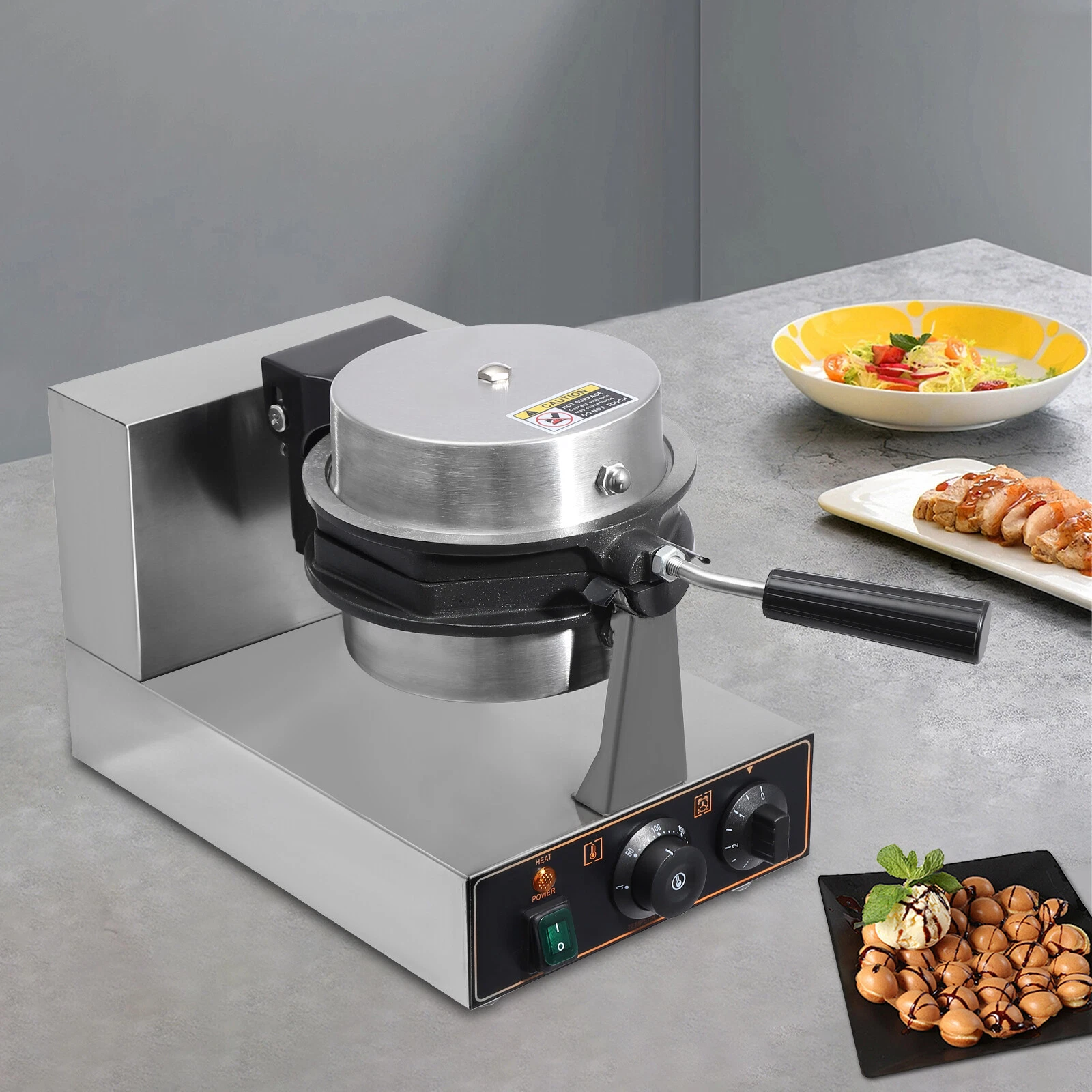 Electric Waffle Making Machine Non-stick Hexagonal Egg Bubble Waffle Maker 1300W