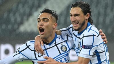 maglia calcio match worn Inter Lautaro Martinez Nike Pirelli 2020-21  Champions L