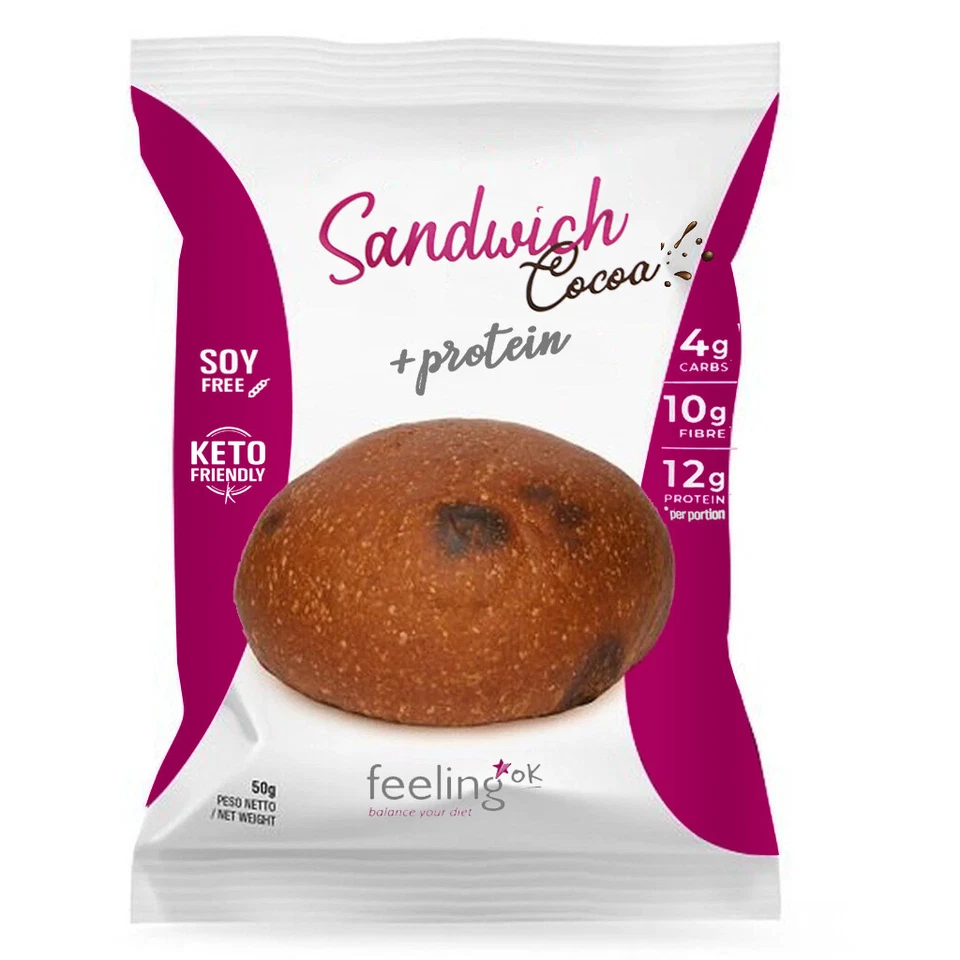 FEELING OK START FEELING OK SANDWICH + PROTEIN 50 GR Cacao