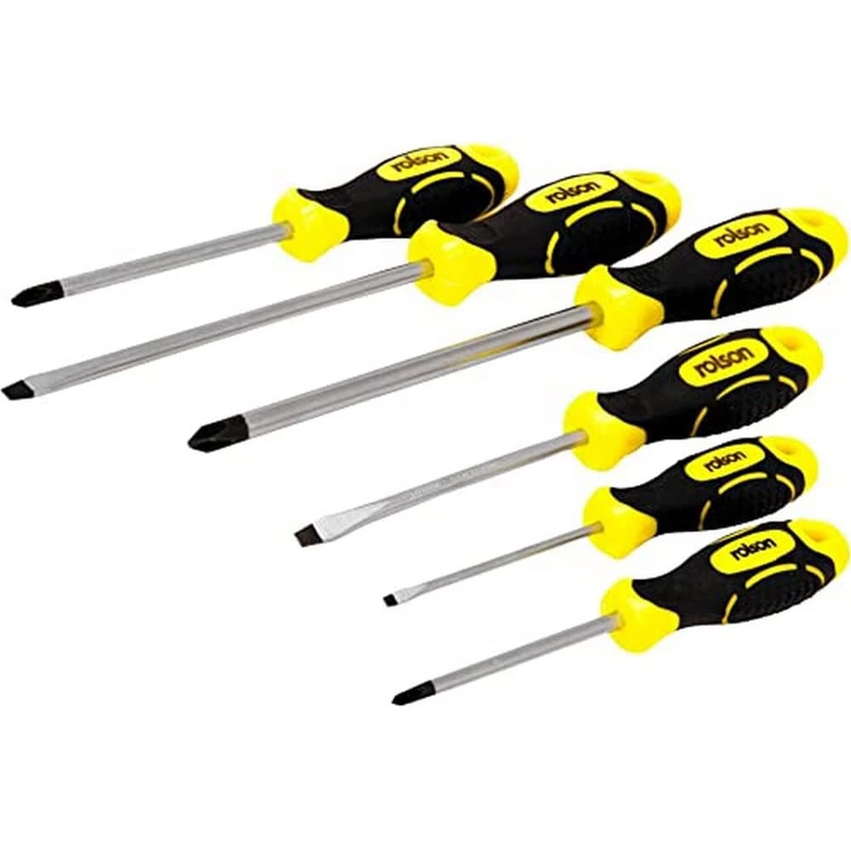 Rolson 6PCS Premium Magnetic Screwdriver Set Phillips Head Flat