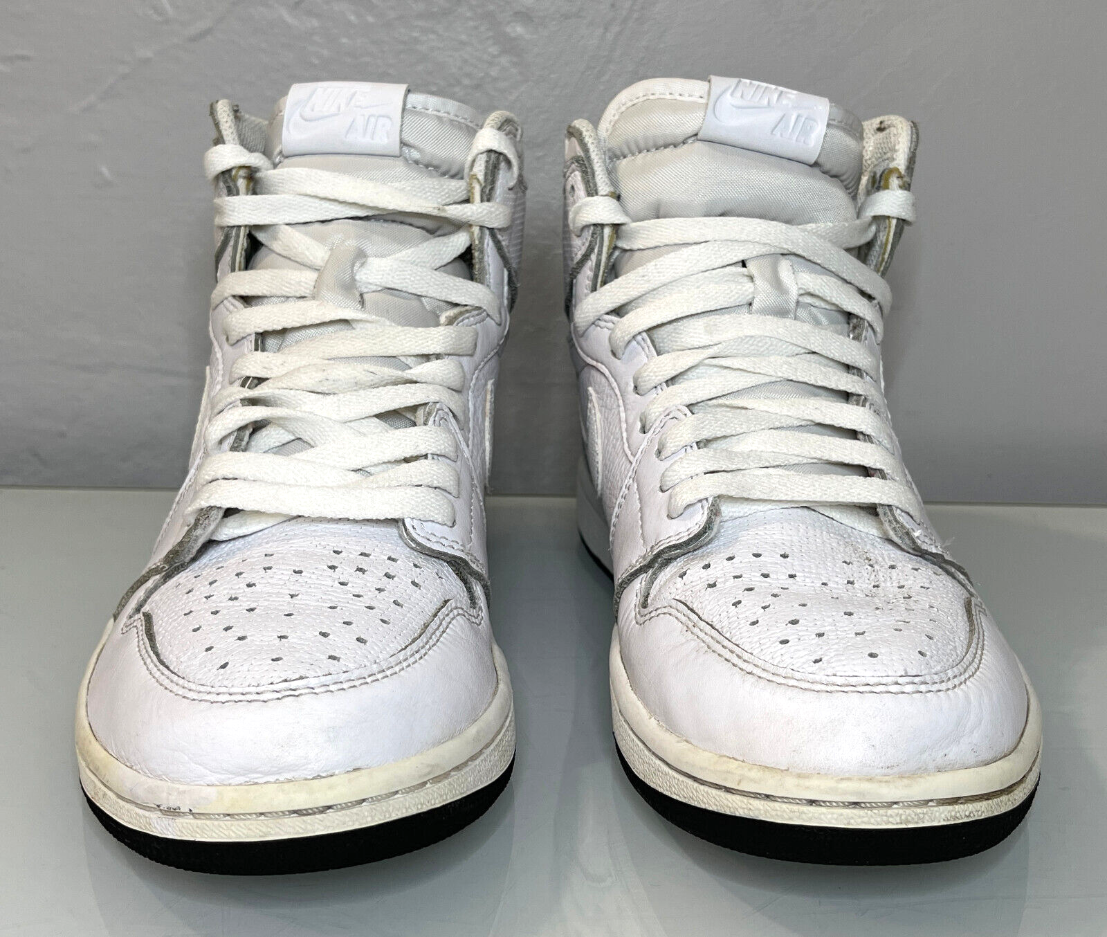 SAOLA Air Jordan 1 Retro OG High bianco traforato taglia 8 5 555088 100