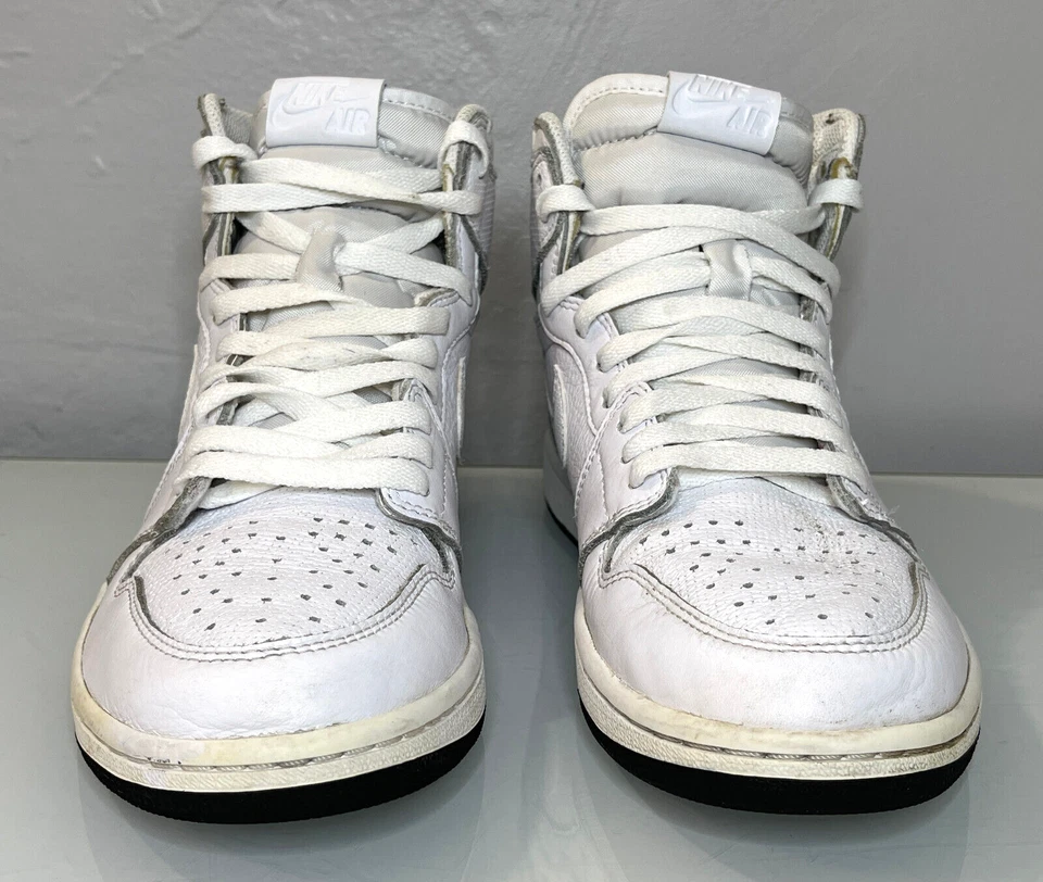 Air Jordan 1 Retro OG Alto Blanco Perforado 555088-100 Talla 8.5 Foto 3 de 4