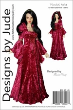 Medevial Pluvial Robe Doll Clothes Sewing Pattern for 65cm Iplehouse 1/3 EID