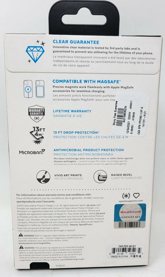 Speck Presidio Clear Case for Apple iPhone 13 Pro w/ Built-In Magnets - Image 4 of 4