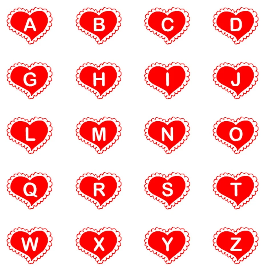 Heart Monogram Address Labels Personalized Custom Printed - Pick a Color - Image 3 of 3