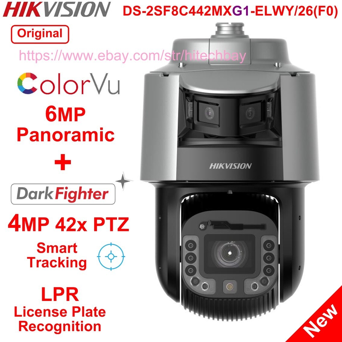 NEW! DS-2SF8C442MXG1-ELWY/26(F0) TandemVu 6+4MP 42x PTZ