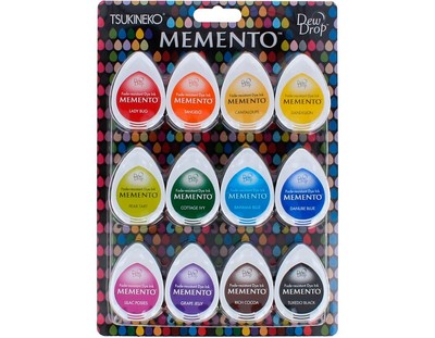 Memento Dew Drop Dye Ink Pads 12/Pkg-Gum Drops Yellow