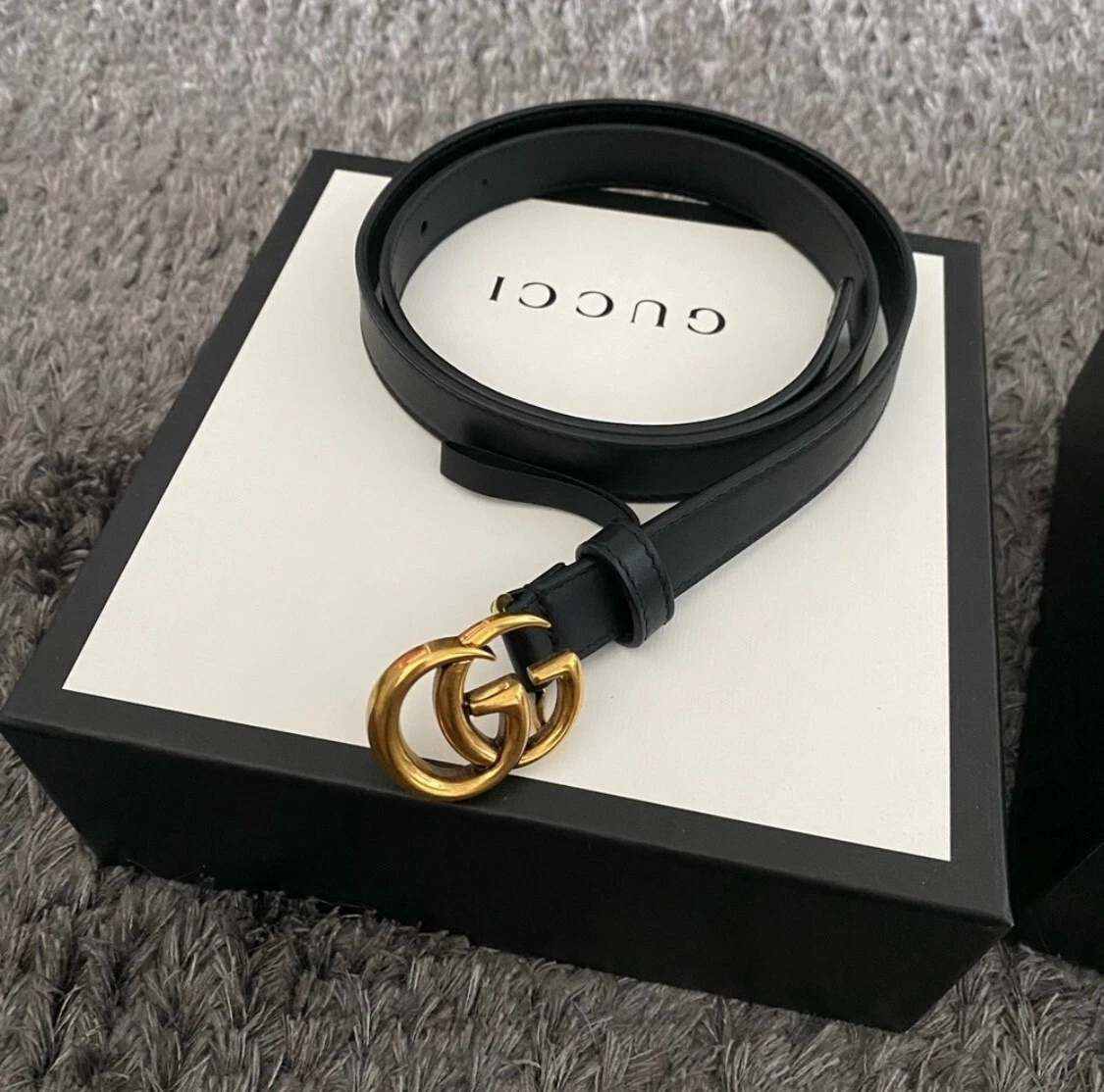 Ceinture marmont Gucci 75 cm noir, COMME NEUF