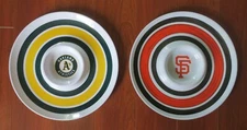 Oakland Athletics / San Francisco Giants 14" Chip and Dip Serving Trays