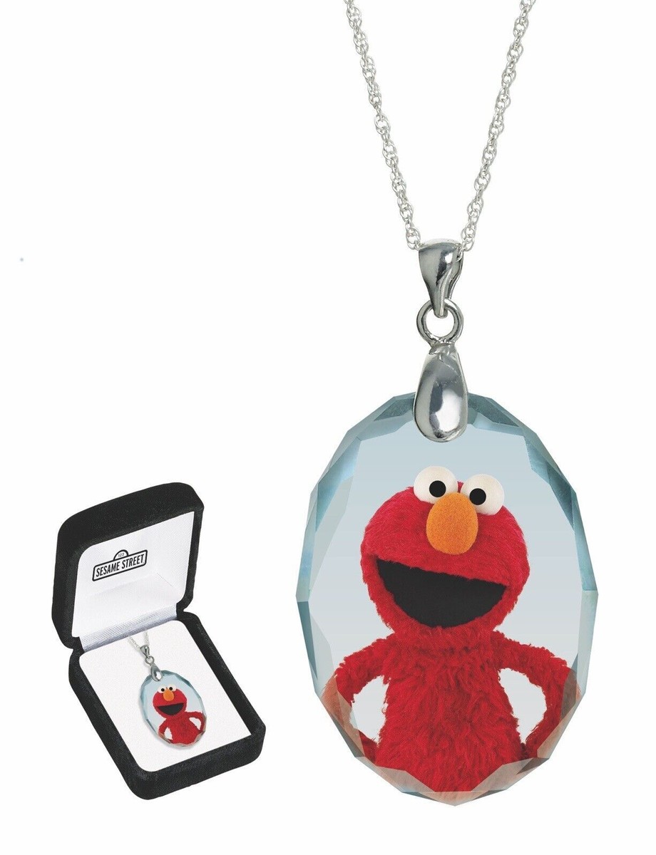 ELMO Sesame Street Crystal Pendant Sterling Silver iconic Merch 