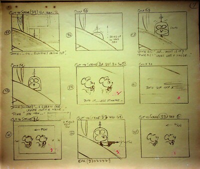 Pixie and Dixie and Mr. Jinks 1950s Dan Gordon Original Production Thermofax #LF