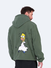 Felpa con cappuccio Homer Simpson – Bush meme ricamato unisex divertente streetwear felpa