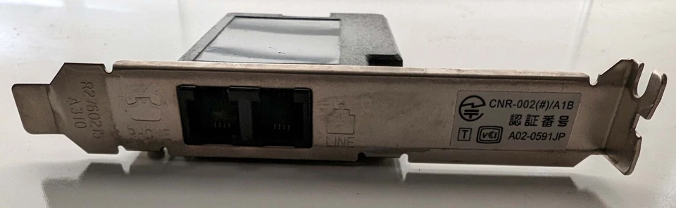 PCI Card Fax Phone Modem CNR-002/A1B A02-0591JP CNR-002#/A1B Sony GVC 56k TESTED - Image 2 of 3