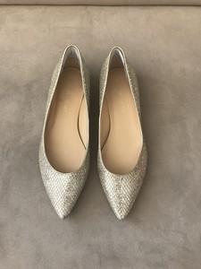 silver rhinestone flats