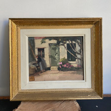 Tableau Caraës Marguerite signé La Pierre Percée Huile sur Panneau