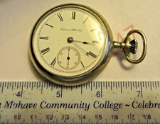 GENTS HAMPDEN CHAMPION POCKET WATCH 1887 16/s SILVEROID CASE OPEN FACE 7 JEWELS