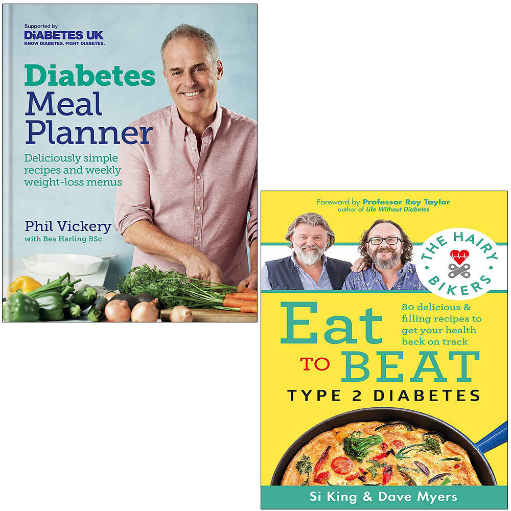 Diabetes Meal Planner Delicious,The Hairy Bikers Eat 2 Books Collection Set NEW