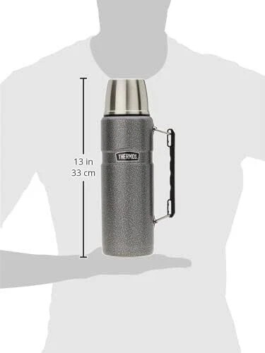 New THERMOS Stainless King S/Steel Vacuum Insulated Flask 1.2, Litre Genuine - Picture 6 of 12