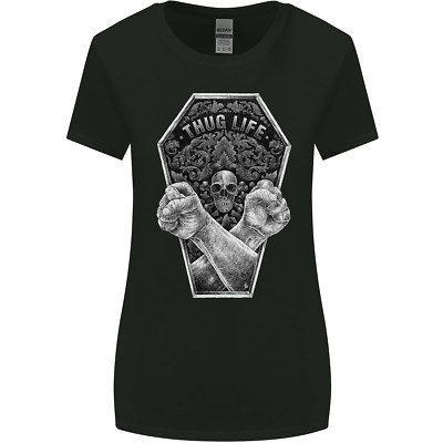 Thug Life Skulls Damen T-Shirt breiter geschnitten