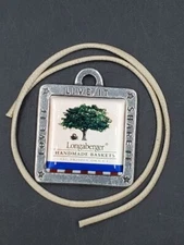 NOS Longaberger 2003 Bee Basket Pewter Square Tie On "Love It Live It Share It"