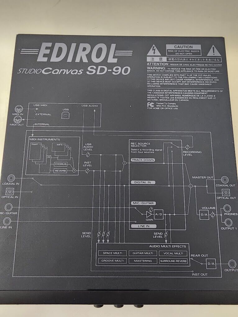Edirol sd-90 studio canvas 音源モジュール　ローランド Roland Edirol SD-90 Studio Canvas USB MIDI Audio Interface