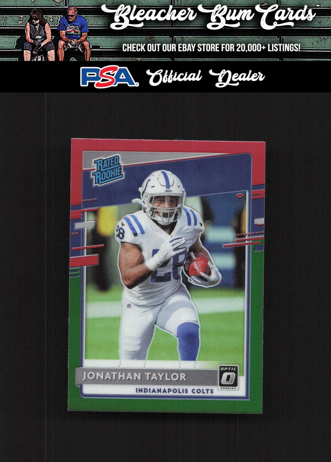 2020 Donruss P-317 Jonathan Taylor Optic Preview Red and Green