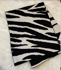 NWT Kipling Zebra Print Two Layers Acrylic Scarf
