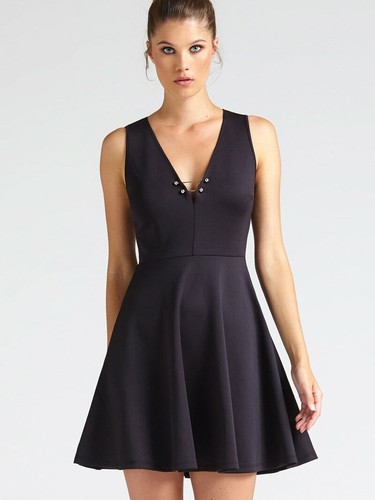 RRP 120$ Guess Black Skater Dress Short 