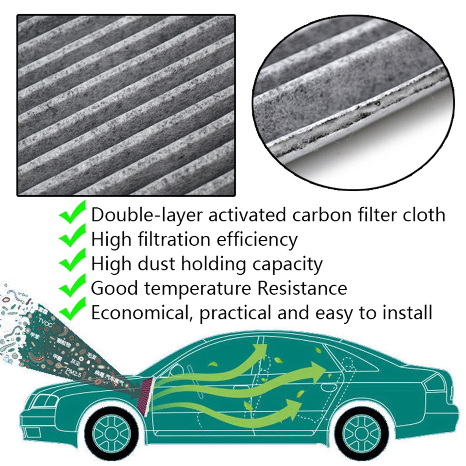 For Ford Escape Mercury Mariner Car 2008-2009 Activated Carbon Cabin Air Filter. - Изображение 3 из 4