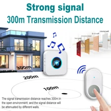 DC Battery operated wireless door bells for home with 2 call buttons,waterproof