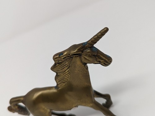 Vintage Brass Unicorn Figurine Statue - Picture 11 of 21