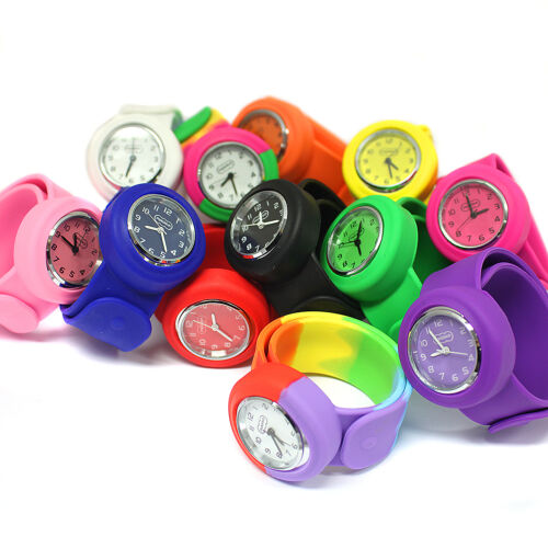 Watch Analogue Childrens Unisex Silicone Rubber Slap Wrist Pop Boys Girls Kids - Picture 7 of 64